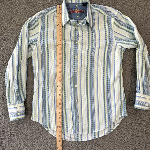 Robert Graham‎ Shirt Men's Medium Multicolored Button Up Flip Cuff 100% Cotton - Picture 8 of 15